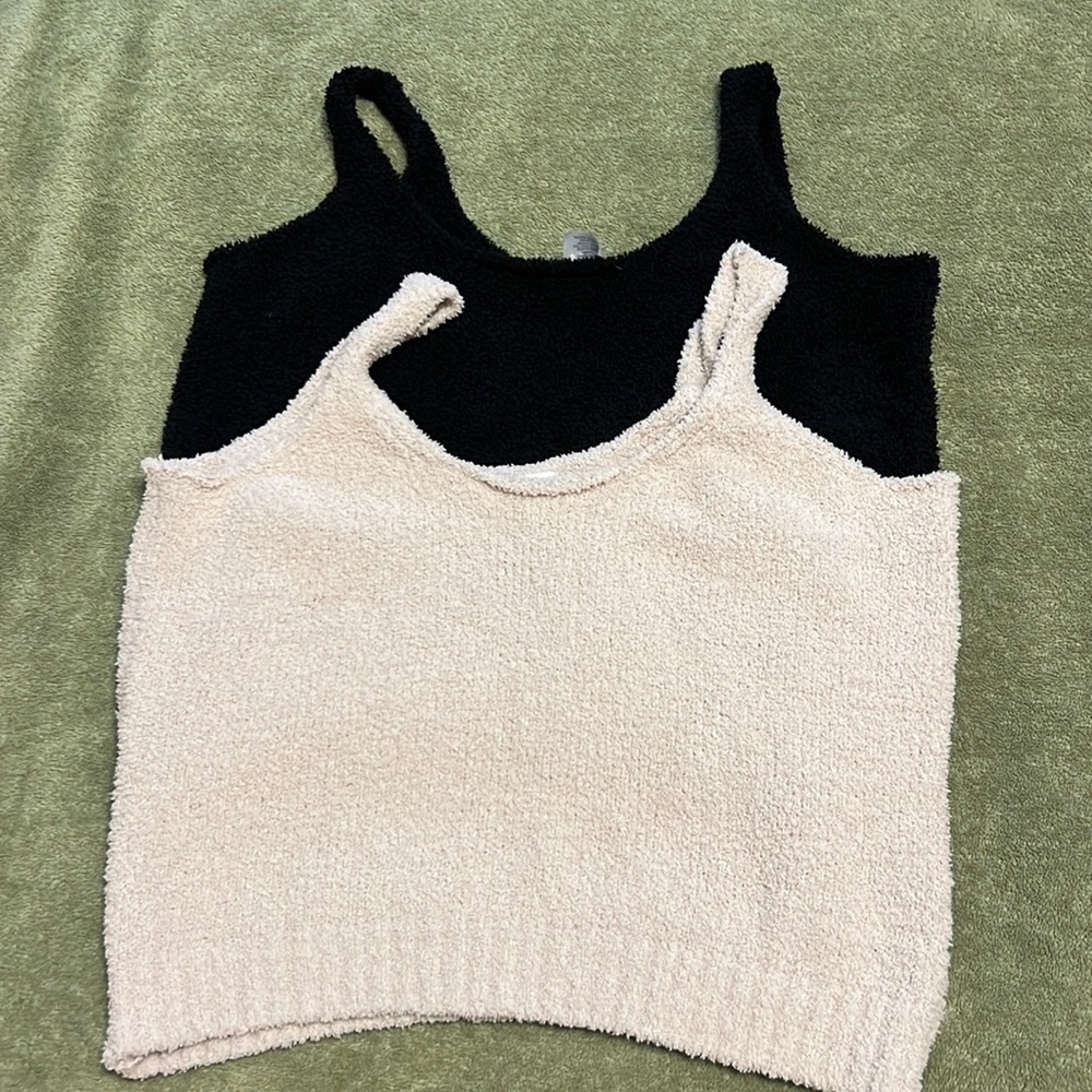 Loungewear from Sam’s Club. One beige and one black.
